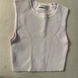 Babaton Light Purple Ribbed Muscle Tee